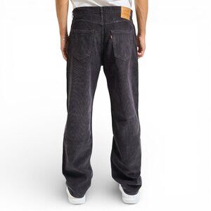 Levis 568 Loose Fit Corduroy Pants Mens 34x34 Phantom Black Baggy Jeans NWT